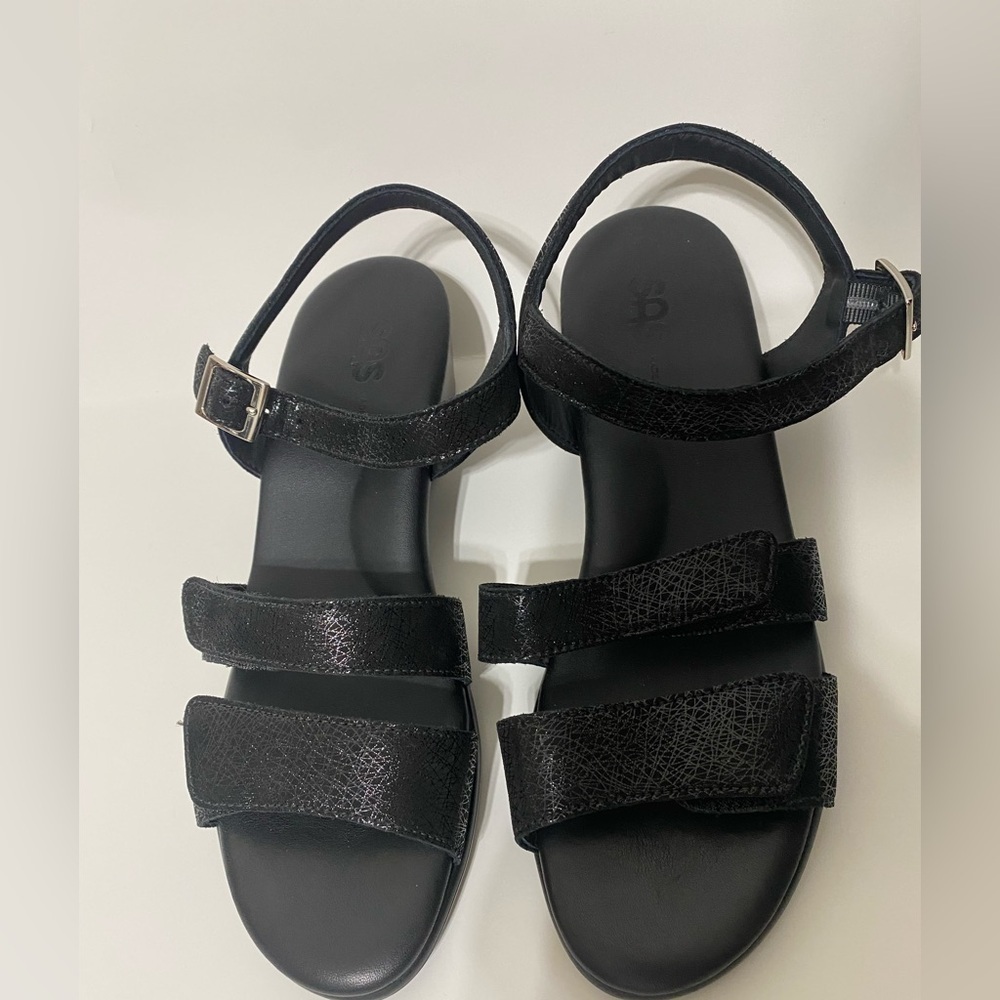 SAS Savanna Black Women's Sandals size 8.5
